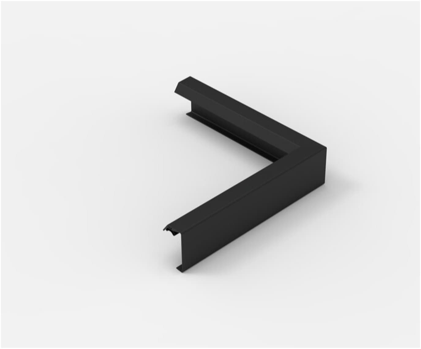 Clips & Go 2.0 - Coin extérieur 100mm 30×30 Noir RAL 9005
