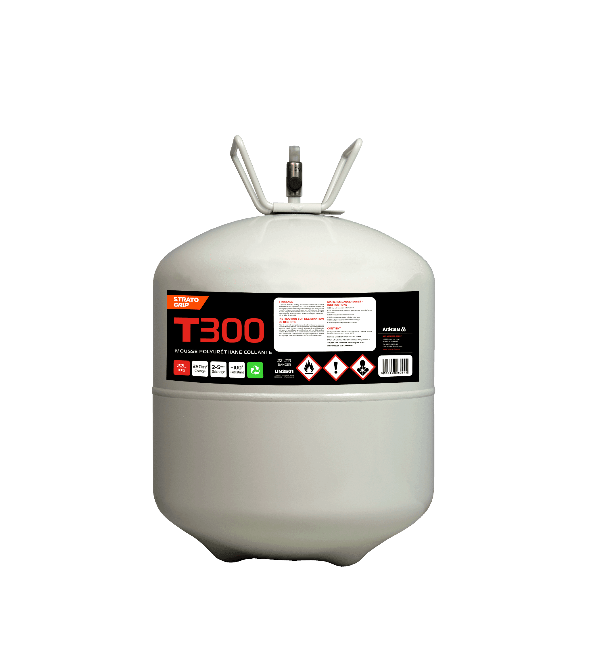 STRATOGRIP T300 - Colle polyuréthane toiture plate (canister 22 L)